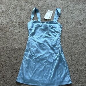 NWT blue satin peppermayo dress